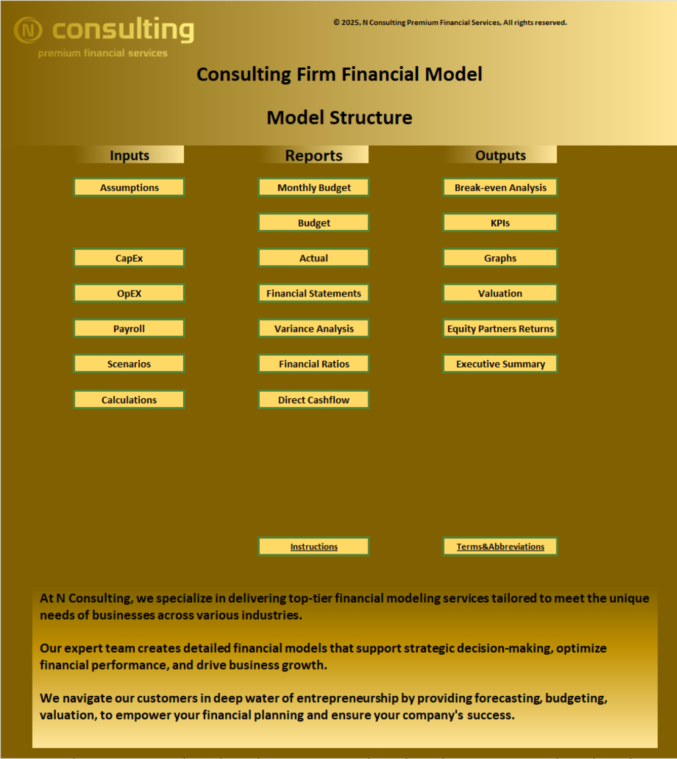 Consulting Firm – 10-year Financial Model