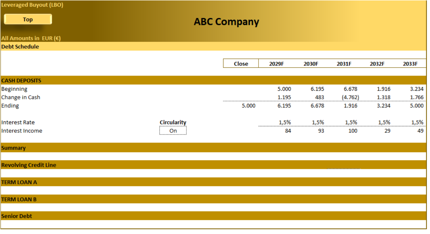 Leveraged Buyout (LBO) – Advanced Financial Model